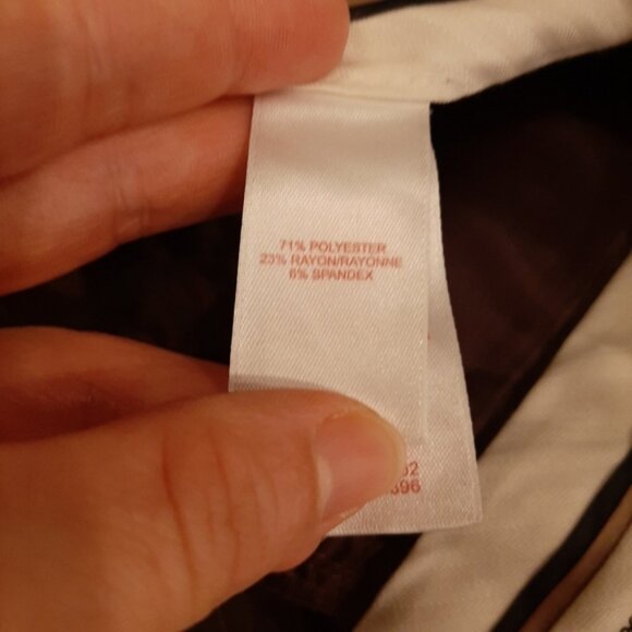 TAPEMEASURE Pinstripe 2pc Pant Suit Blazer Jacket Womens Size 10 Brown Business - Picture 14 of 15